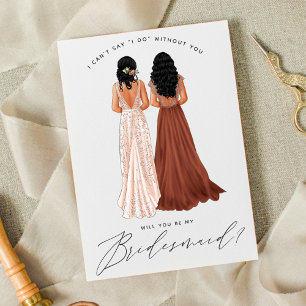 Ben je mijn Bridesmaid? Meisjes in geiten Kaart