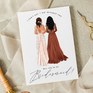 Ben je mijn Bridesmaid? Meisjes in geiten Kaart