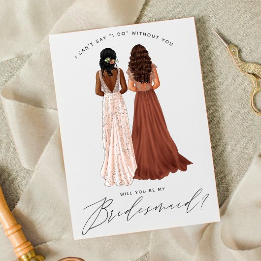 Ben je mijn Bridesmaid? Meisjes in geiten Kaart