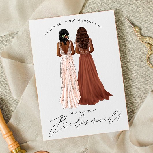 Ben je mijn Bridesmaid? Meisjes in geiten Kaart