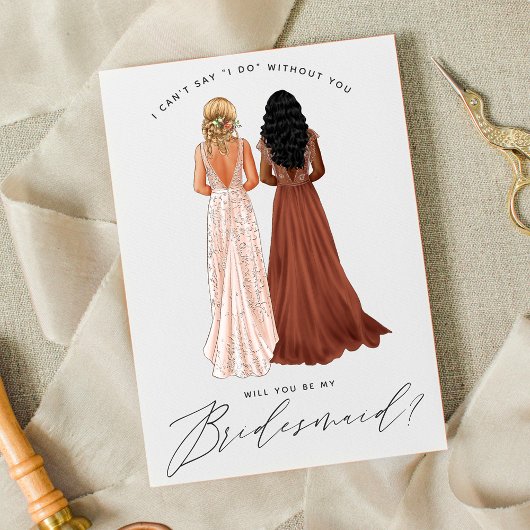 Ben je mijn Bridesmaid? Meisjes in geiten Kaart