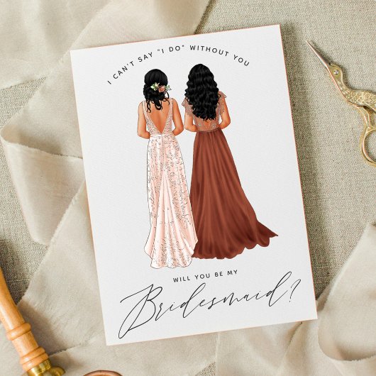 Ben je mijn Bridesmaid? Meisjes in geiten Kaart