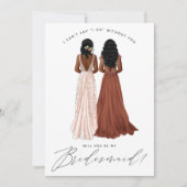 Ben je mijn Bridesmaid? Meisjes in geiten Kaart (Voorkant)
