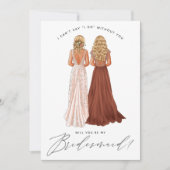 Ben je mijn Bridesmaid? Meisjes in geiten Kaart (Voorkant)
