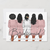 Ben je mijn Bridesmaid? Meisjes in Robes V2 Kaart (Voorkant)