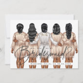 Ben je mijn Bridesmaid? Meisjes in Robes V3 Invit Kaart (Voorkant)