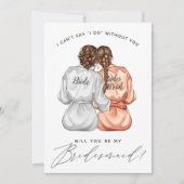 Ben je mijn Bridesmaid? Meisjes in zijderouben IV Kaart (Voorkant)