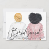 Ben je mijn Bridesmaid? Meisjes op Robes-kaart Kaart (Voorkant)