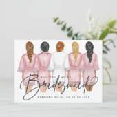 Ben je mijn Bridesmaid? Meisjes op Robes-kaart Kaart (Staand voorkant)
