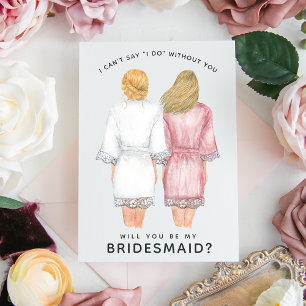 Ben je mijn Bridesmaid? Meisjes op Robes-kaart Kaart