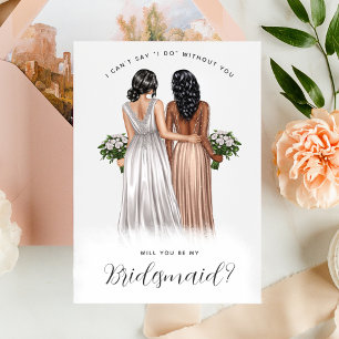 Ben je mijn Bridesmaid? Meisjes van geiten V2 Kaart