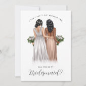 Ben je mijn Bridesmaid? Meisjes van geiten V2 Kaart (Voorkant)