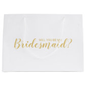 Ben je mijn Bridesmaid? Modern Script Gold Groot Cadeauzakje (Voorkant)