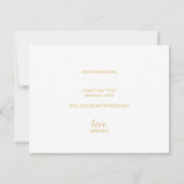 Ben je mijn Bridesmaid? Modern Script Gold Kaart (Achterkant)