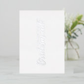 Ben je mijn Bridesmaid? Modern Script Silver Folie Uitnodiging (Staand Voorkant)