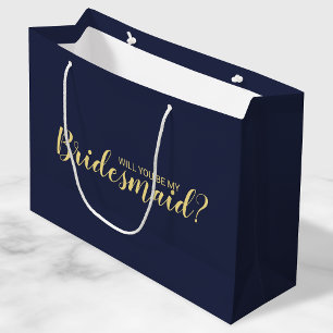 Ben je mijn Bridesmaid? Modern voorstel Groot Cadeauzakje