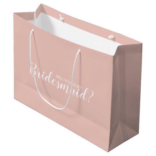 Ben je mijn Bridesmaid? Modern voorstel Groot Cadeauzakje (Voorkant Gekanteld)