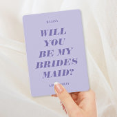 Ben je mijn Bridesmaid? Moderne tekstlavender Kaart