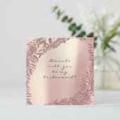 Ben je mijn Bridesmaid Parly Roos Gold Wreate? Kaart (Staand voorkant)