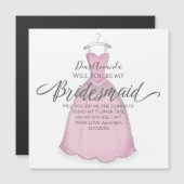 Ben je mijn Bridesmaid  Pink Dress Cute? (Voorkant / Achterkant)