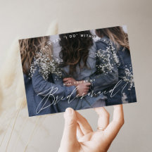 Ben je mijn Bridesmaid? Roos Gold & Blush Invit