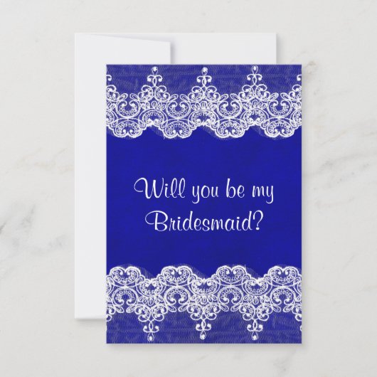 Ben je mijn Bridesmaid? Rustic Burlap & Lace Kaart (Voorkant)