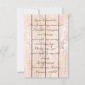 Ben je mijn Bridesmaid? Rustic Golden Pink Kaart (Achterkant)