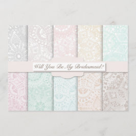Ben je mijn Bridesmaid? Rustic Lace Kaart