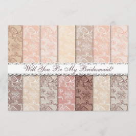 Ben je mijn Bridesmaid? Rustic Lace Kaart