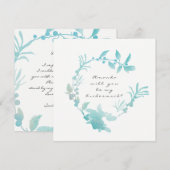 Ben je mijn Bridesmaid Silver Tiffany Wreath? Kaart (Voorkant / Achterkant)