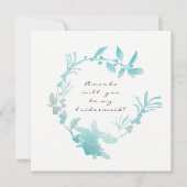 Ben je mijn Bridesmaid Silver Tiffany Wreath? Kaart (Voorkant)