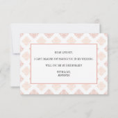 Ben je mijn Bridesmaid Soft Peachy Blush Damask? (Achterkant)