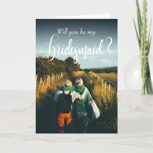 Ben je mijn Bridesmaid? Voorstel-fotokaart Kaart (Voorkant)