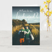 Ben je mijn Bridesmaid? Voorstel-fotokaart Kaart (Gele Bloem)