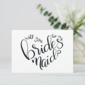 Ben je mijn Bridesmaid? - Voorstel van Bridesmaid RSVP Kaartje (Staand voorkant)