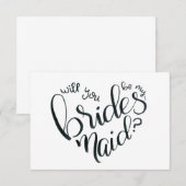 Ben je mijn Bridesmaid? - Voorstel van Bridesmaid RSVP Kaartje (Voorkant / Achterkant)