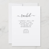 Ben je mijn Bridesmaid? Voorstel voor een bruiloft Kaart (Achterkant)