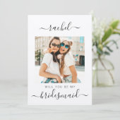 Ben je mijn Bridesmaid? Voorstel voor een bruiloft Kaart (Staand voorkant)