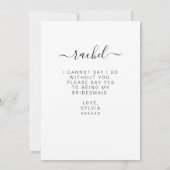 Ben je mijn Bridesmaid? Voorstel voor een bruiloft Kaart (Achterkant)