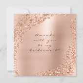 Ben je mijn Bridesmaïde glitter met roze roze roze Kaart (Voorkant)