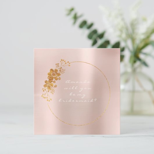 Ben je mijn bruidsbruin goudwitte, witte, witte, r kaart (Staand voorkant)