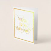 Ben je mijn bruidsbruine Kaart? Folie Kaarten (Voorkant)