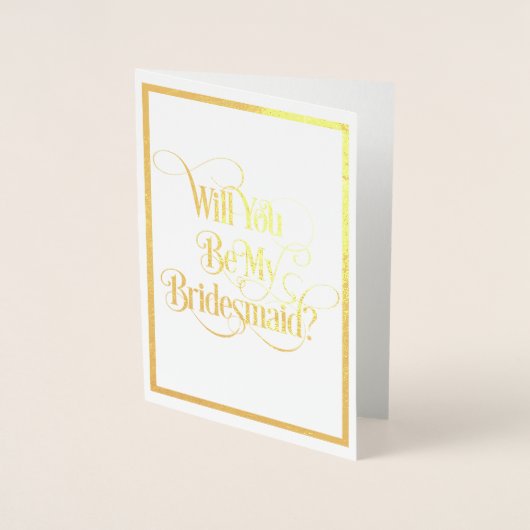 Ben je mijn bruidsbruine Kaart? Folie Kaarten (Voorkant)