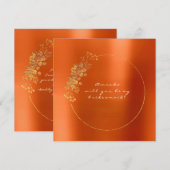 Ben je mijn bruidsmaïde goudkoraal Sinaasappel? Kaart (Voorkant / Achterkant)