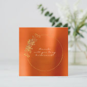 Ben je mijn bruidsmaïde goudkoraal Sinaasappel? Kaart (Staand voorkant)