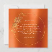 Ben je mijn bruidsmaïde goudkoraal Sinaasappel? Kaart (Achterkant)