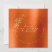 Ben je mijn bruidsmaïde goudkoraal Sinaasappel? Kaart (Voorkant)