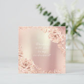 Ben je mijn bruidsmeisje, goudroze roze poot? kaart (Staand voorkant)