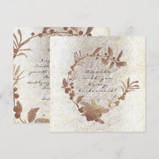 Ben je mijn bruidsmeisje Grungy Wreater? Kaart (Voorkant / Achterkant)