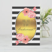 Ben je mijn bruidsmeisje? kaart (Staand voorkant)